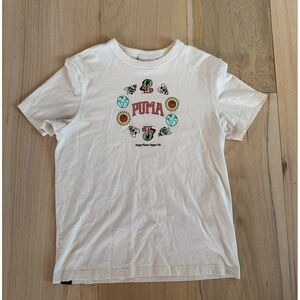 Puma Short Sleeve Tee Shirt Cream Size Small NWOT